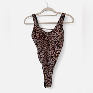 Leopard Print One-Piece Swimsuit